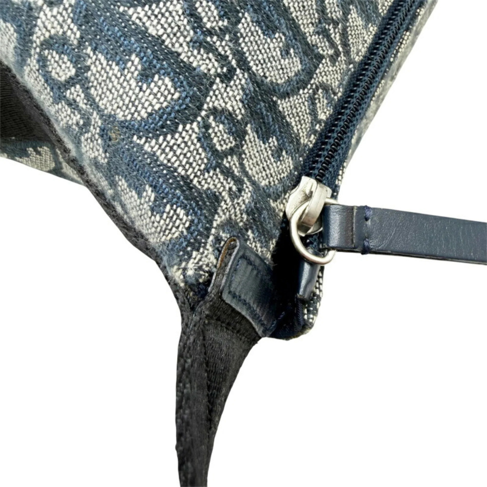 CHRISTIAN DIOR Blue Canvas Trotter Shoulder Bag - Picture 8 of 12